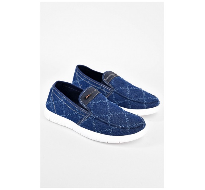 Мокасины мужские синего цвета 197594L