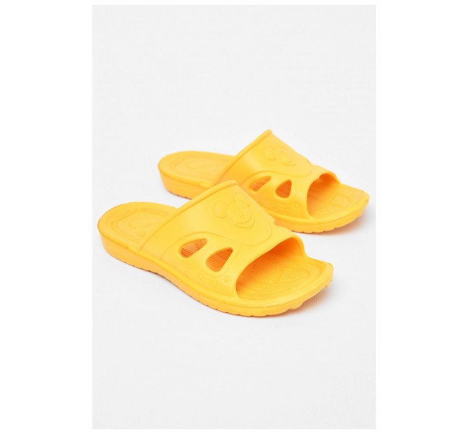 Детские шлепки для девочки пена желтого цвета 197825L