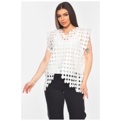 Майка жіноча + накидка білого кольору 198087L