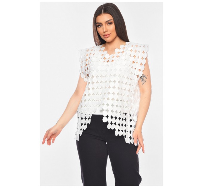 Женская майка + накидка белого цвета 198087L