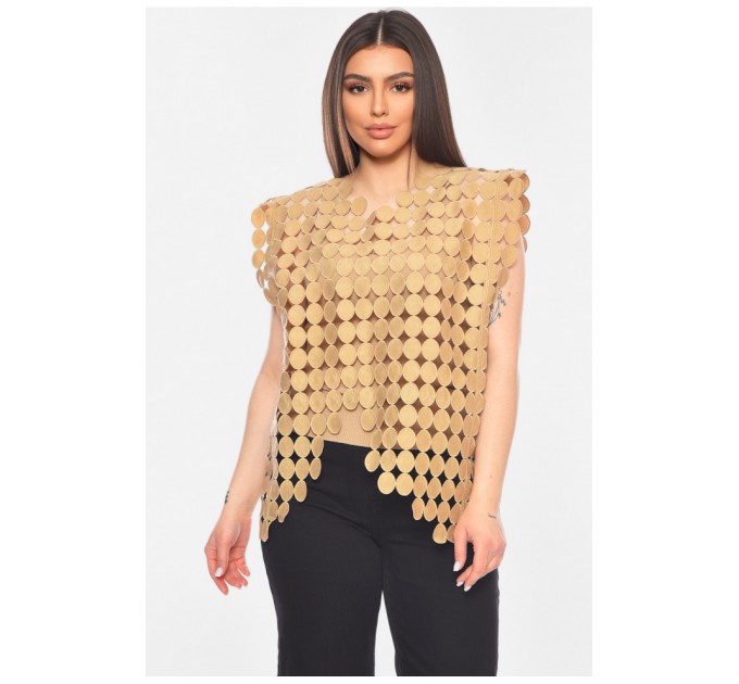 Женская майка + накидка бежевого цвета 198090L