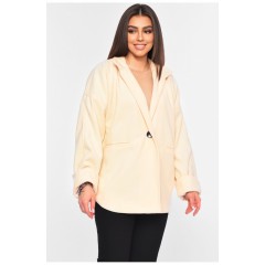 Пальто женское демисезонное бежевого цвета 198391L