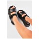 Сандали женские пена черного цвета 198637L