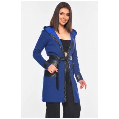 Кардиган жіночий однотонний темно-синього кольору 198766L