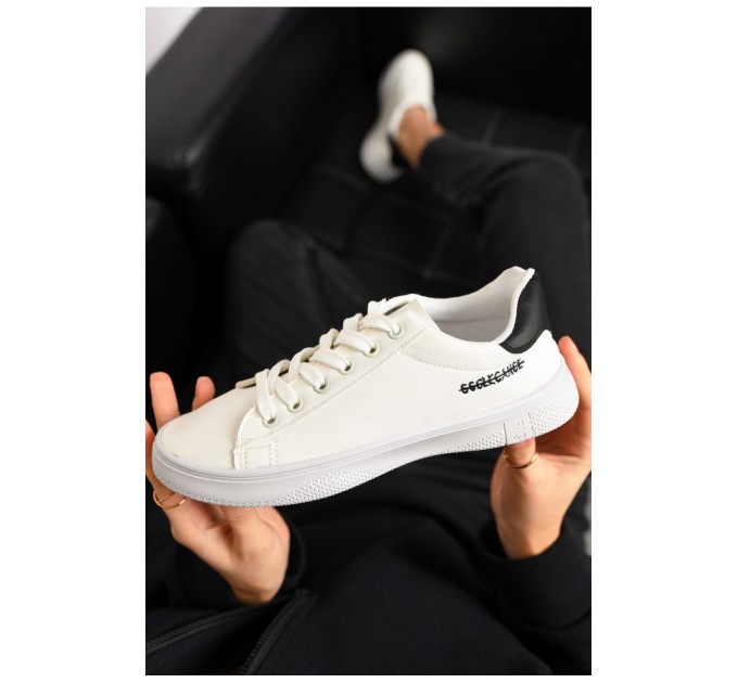 Мокасини жіночі білого кольору на шнурівці 198838L