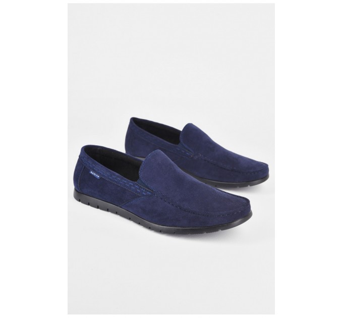 Мокасини чоловічі темно-синього кольору 198976L