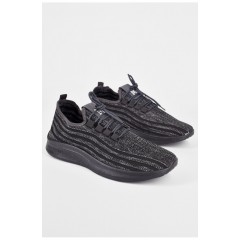 Кросівки чоловічі текстиль темно-сірого кольору 199217L