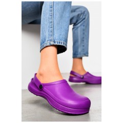 Кроксы женские фиолетового цвета 199797L