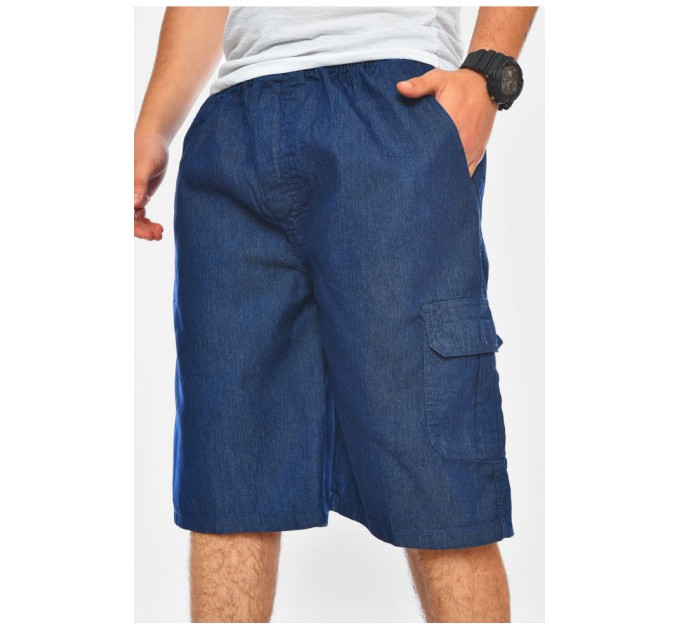 Бриджі чоловічі напівбатальні синього кольору 199893L