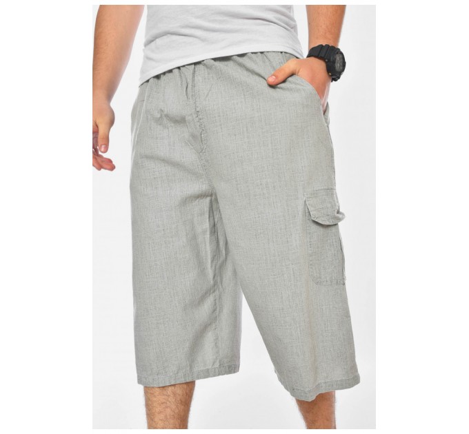 Бриджи мужские полубатальные светло-серого цвета 199895L.