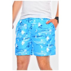 Шорти чоловічі світло-блакитного кольору з принтом 199950L