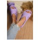 Шльопанці піна жіночі бузкового кольору 199996L