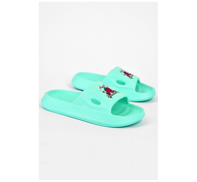Шльопанці дитячі для дівчинки піна м'ятного кольору 200029L