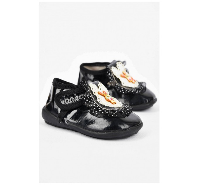 Пінетки дитячі чорного кольору 200081L