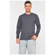 Кофта чоловіча напівботальна однотонна темно-сірого кольору 200099L
