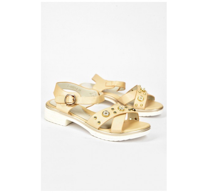 Босоніжки для дівчинки бежевого кольору 200140L