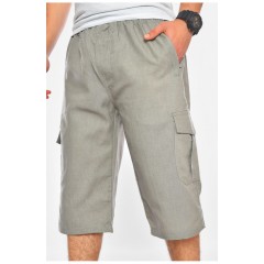 Бриджі чоловічі однотонні сірого кольору 200205L