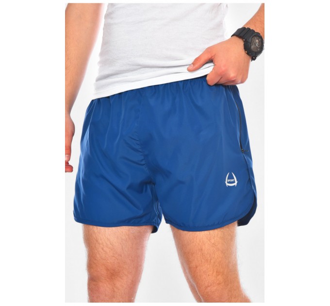 Шорти чоловічі однотонні темно-синього кольору 200218L