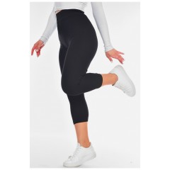 Бриджи женские полубатальные черного цвета 200353L