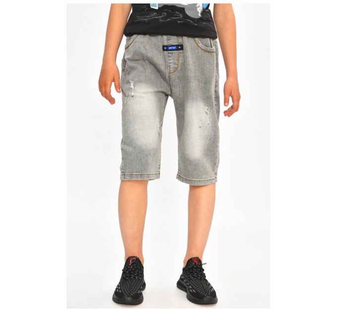 Детские бриджи для мальчика серого цвета 200700L