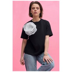 Футболка жіноча чорного кольору 200744L