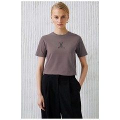 Футболка жіноча сірого кольору 200887L