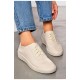 Мокасини жіночі бежевого кольору на шнурівці 200968L