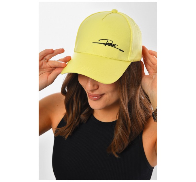 Кепка жіноча жовтого кольору 201268L