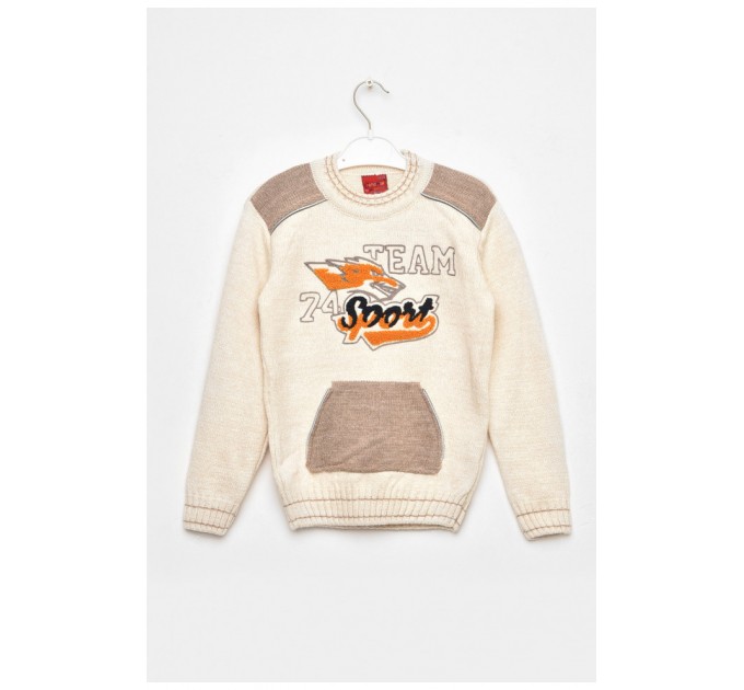 Светр дитячий для хлопчика бежевого кольору 201577L