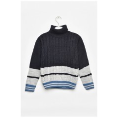 Светр дитячий для хлопчика темно-синього кольору 201582L Светр дитячий для хлопчика темно-синього кольору 201582L