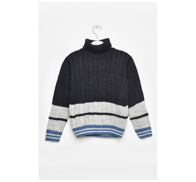 Светр дитячий для хлопчика темно-синього кольору 201582L