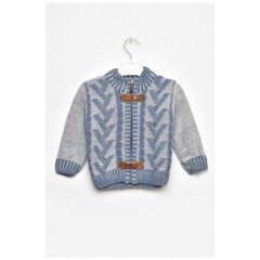 Кофта дитяча для хлопчика блакитного кольору 201720L Кофта дитяча для хлопчика блакитного кольору 201720L
