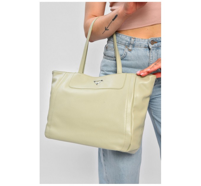 Сумка женская из экокожи оливкового цвета 201816L