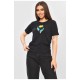 Футболка жіноча чорного кольору з принтом 201933L