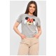 Футболка жіноча сірого кольору з принтом 202107L