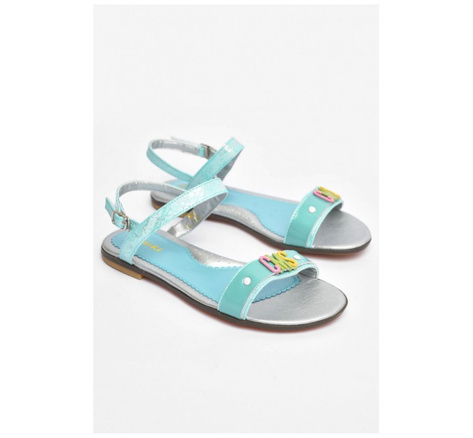 Босоніжки для дівчинки блакитного кольору 202183L