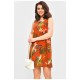 Сарафан жіночий коричневого кольору з принтом 202189L