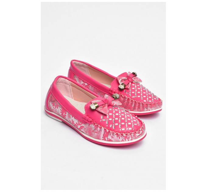 Мокасини дитячі для дівчинки рожевого кольору 202340L