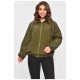 Вітровка жіноча однотонна кольору хакі 202403L