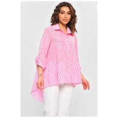 Сорочка жіноча рожевого кольору в смужку 202469L