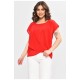 Женская блузка однотонная красного цвета 202698L