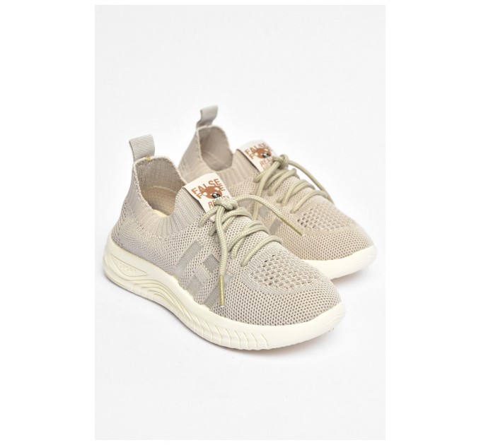 Кросівки дитячі для хлопчика текстильні сірого кольору 202885L