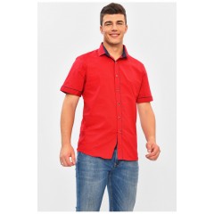Мужская рубашка красного цвета с принтом 202946L