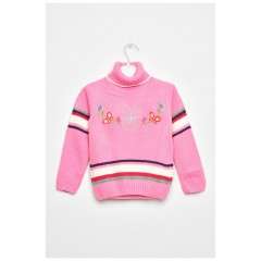 Светр дитячий для дівчинки рожевого кольору 202977L