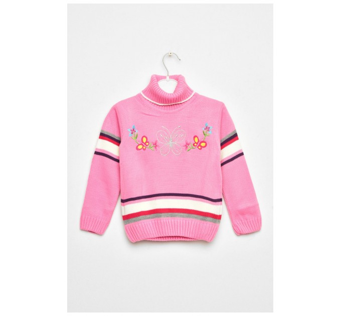 Свитер детский для девочки розового цвета 202977L