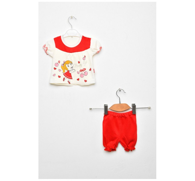 Костюм детский для девочки красного цвета 203057L
