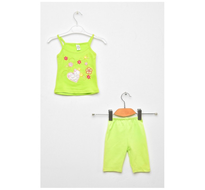 Костюм детский для девочки салатового цвета 203110L