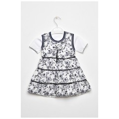 Сарафан+футболка детские для девочки белого цвета 203142L