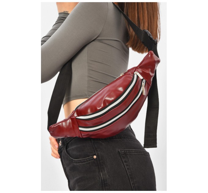 Бананка жіноча бордового кольору 203238L