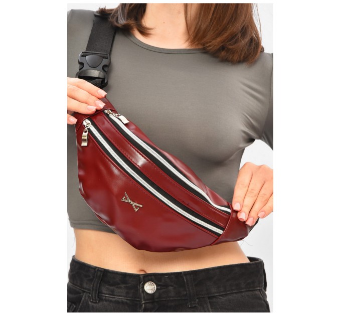 Бананка жіноча бордового кольору 203271L